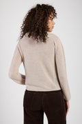 GENTRYPORTOFINO Cowl Neck Cashmere Sweater in Beige