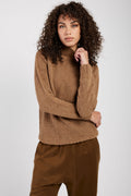 GENTRYPORTOFINO Wool Knit Sweater in Cammello