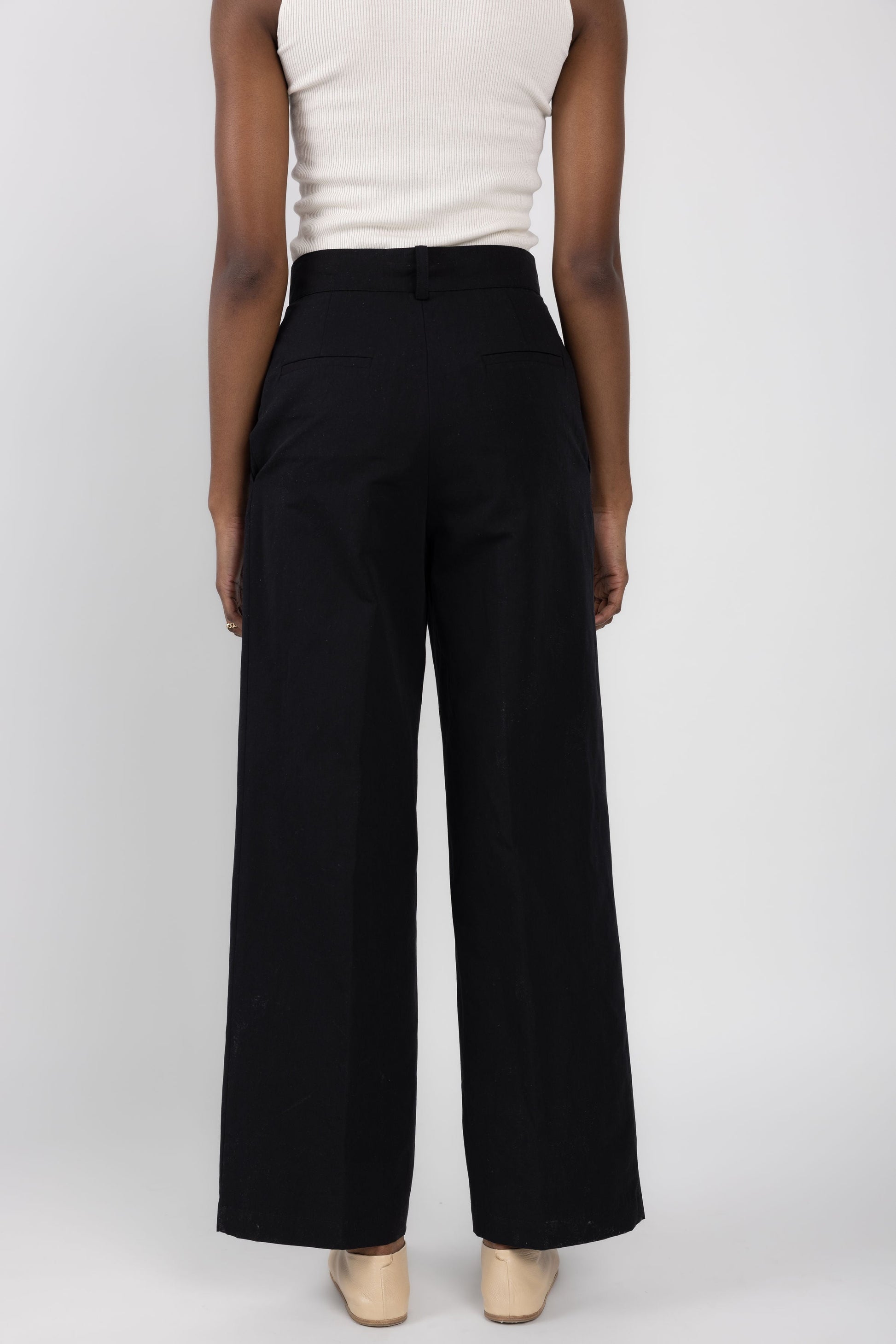 GENTRYPORTOFINO Woven Pant in Nero