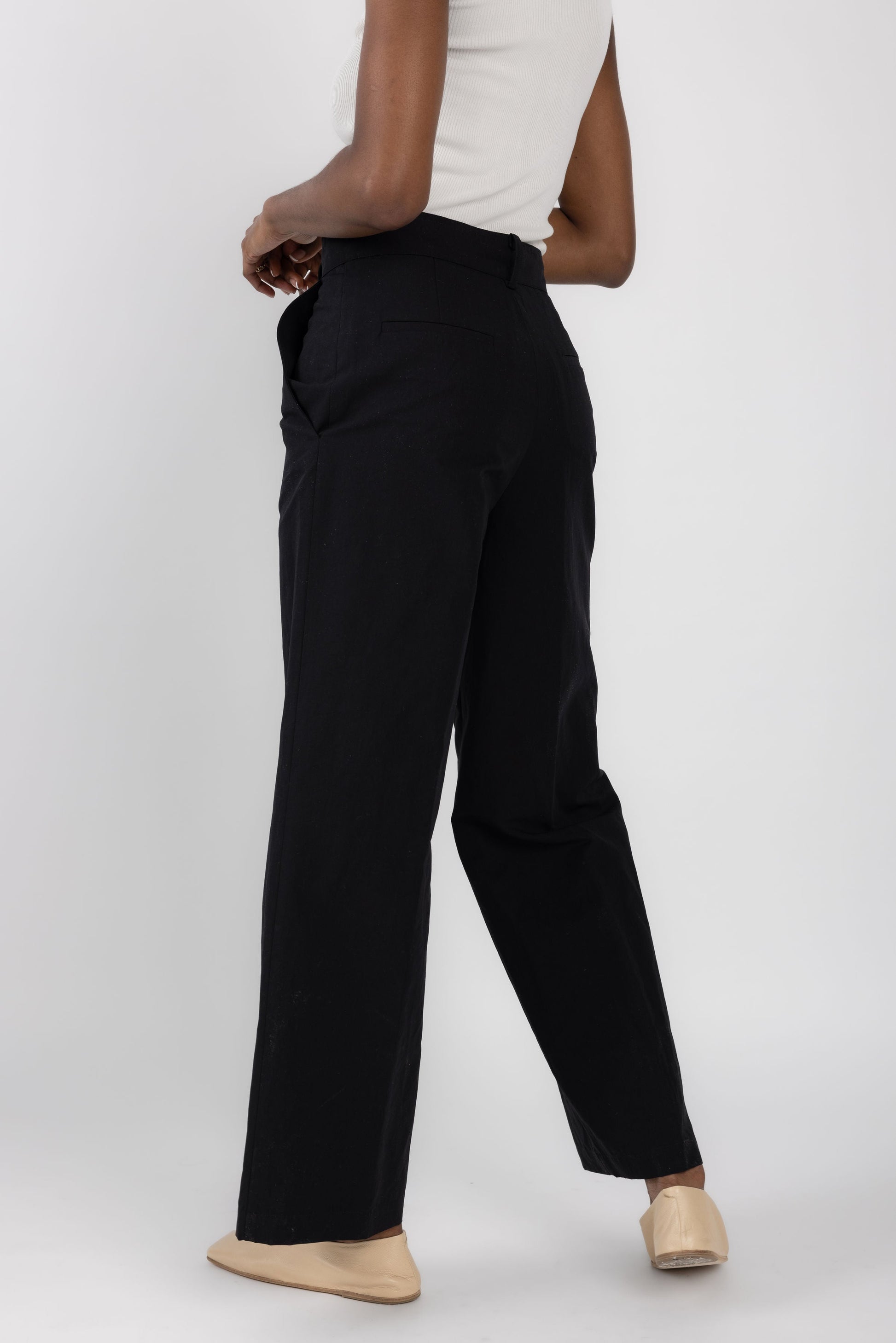 GENTRYPORTOFINO Woven Pant in Nero