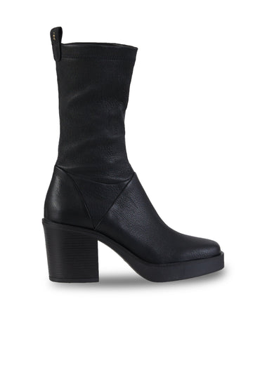 HENRY BEGUELIN Old Iron Stretch Leather Boot in Nero