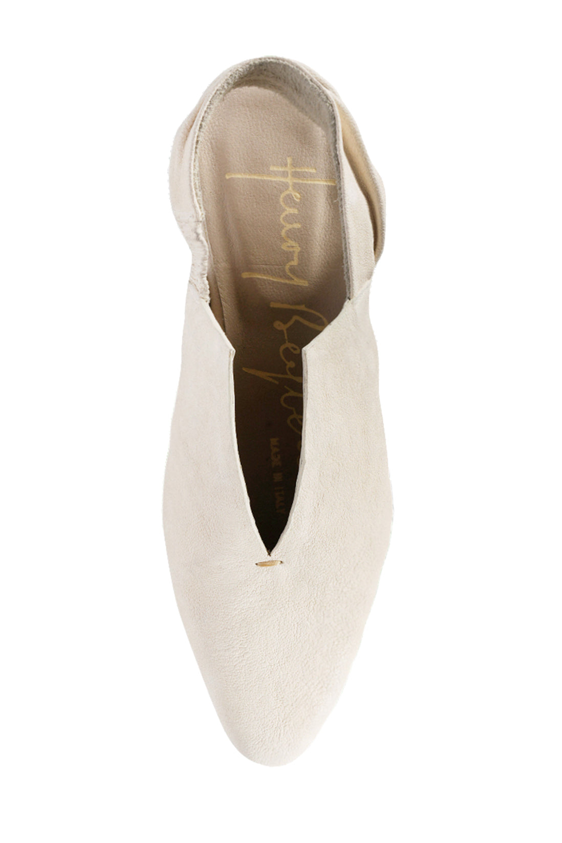 HENRY BEGUELIN Slingback Leather Mule in Grattato Gesso