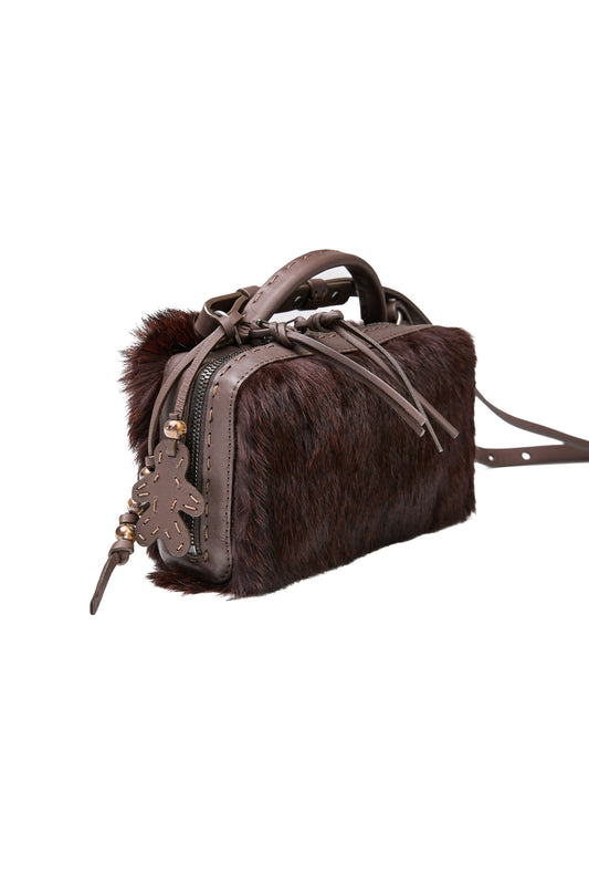 Manico Leather Box Bag in Lapin Wine
