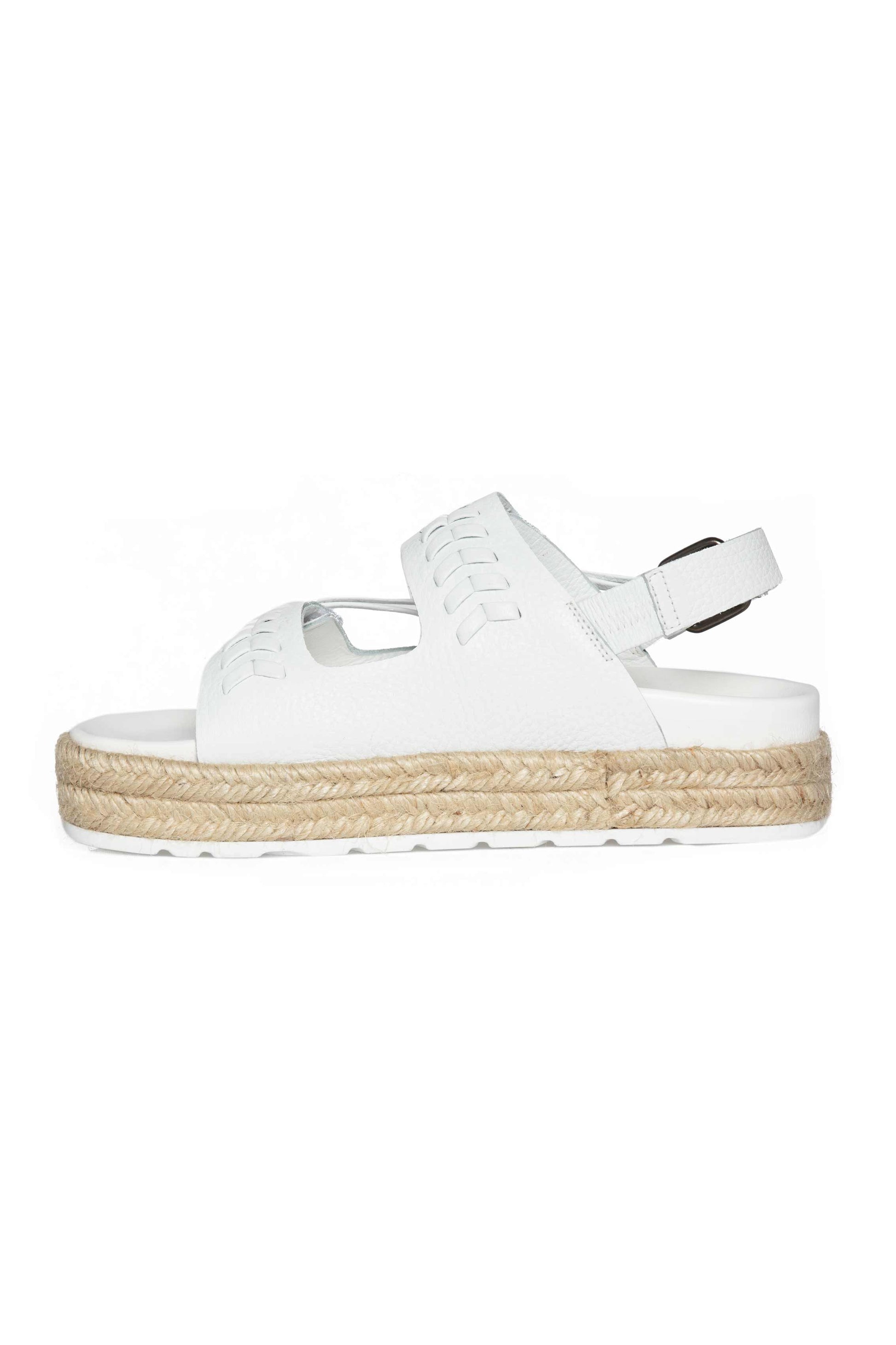 HENRY BEGUELIN Two Strap Leather Sandal in Cervo Bianco