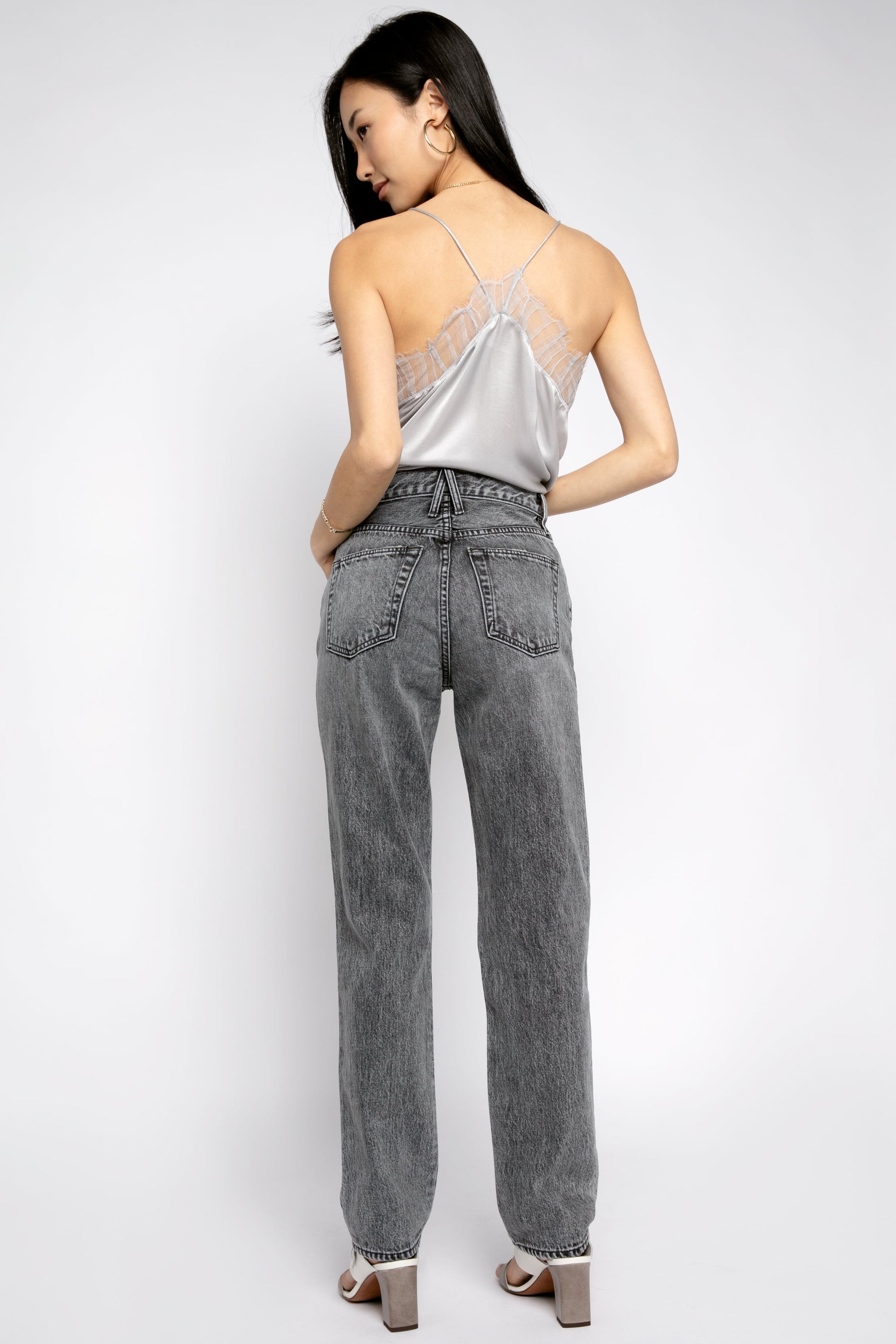 IRO Berwyn Silk Camisole in Light Grey