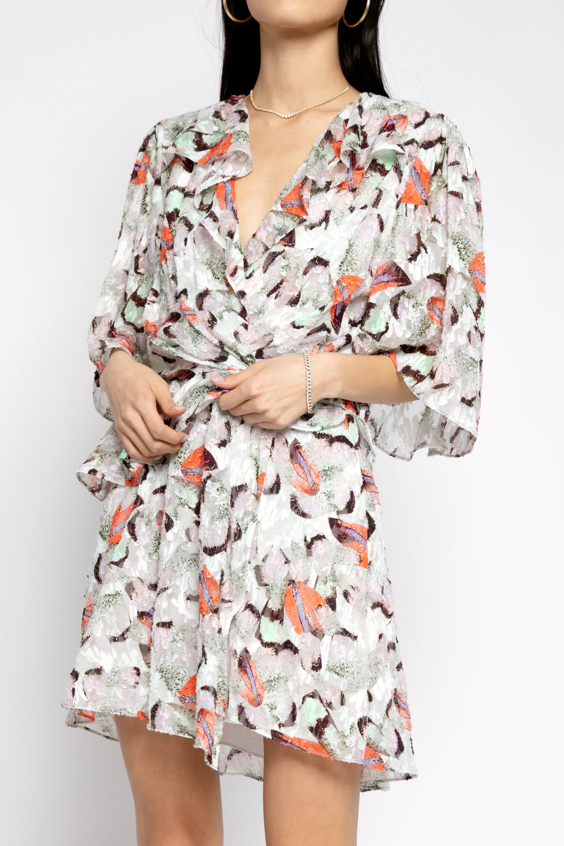 IRO Carlina Dress in Mixed Green Print