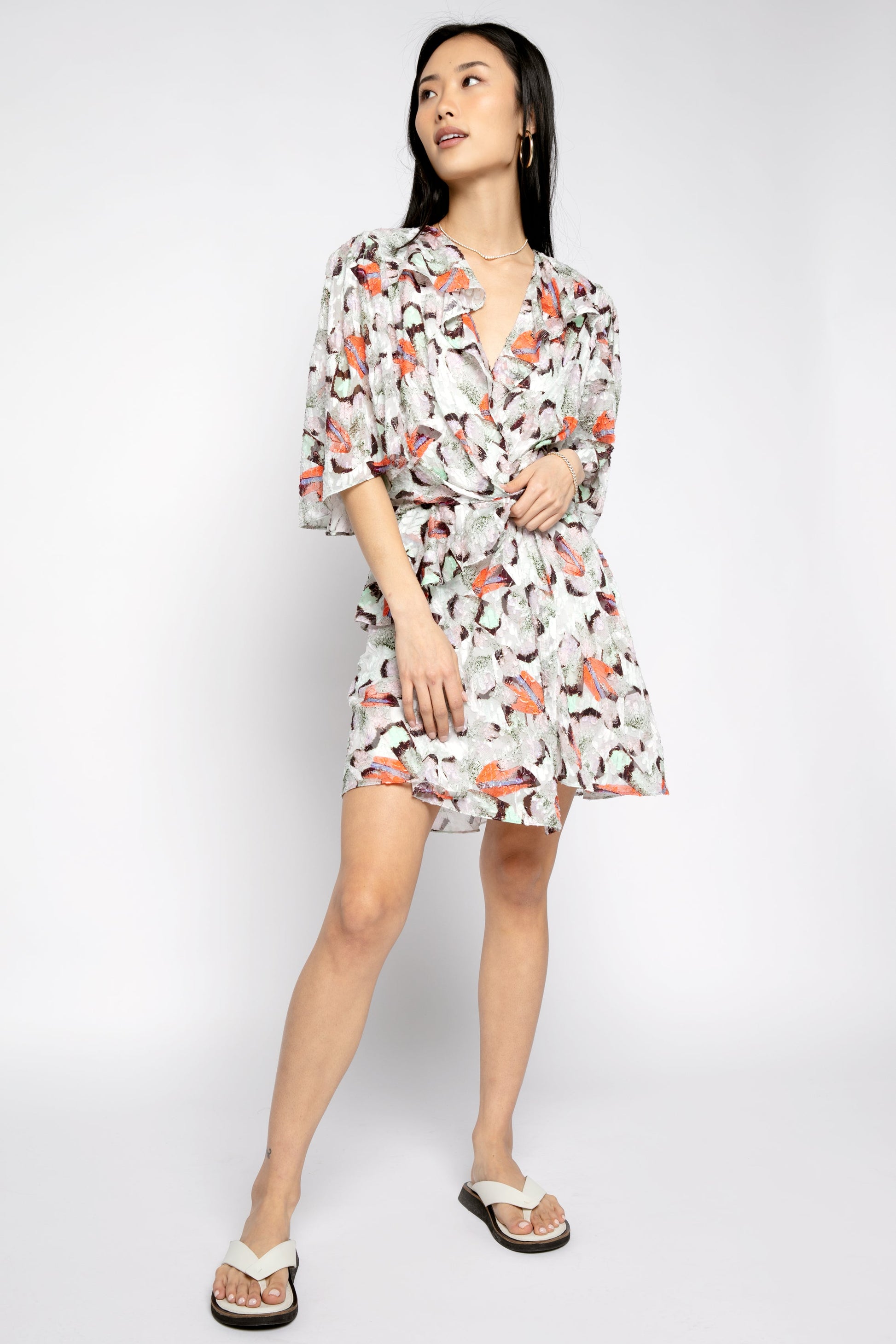 IRO Carlina Dress in Mixed Green Print
