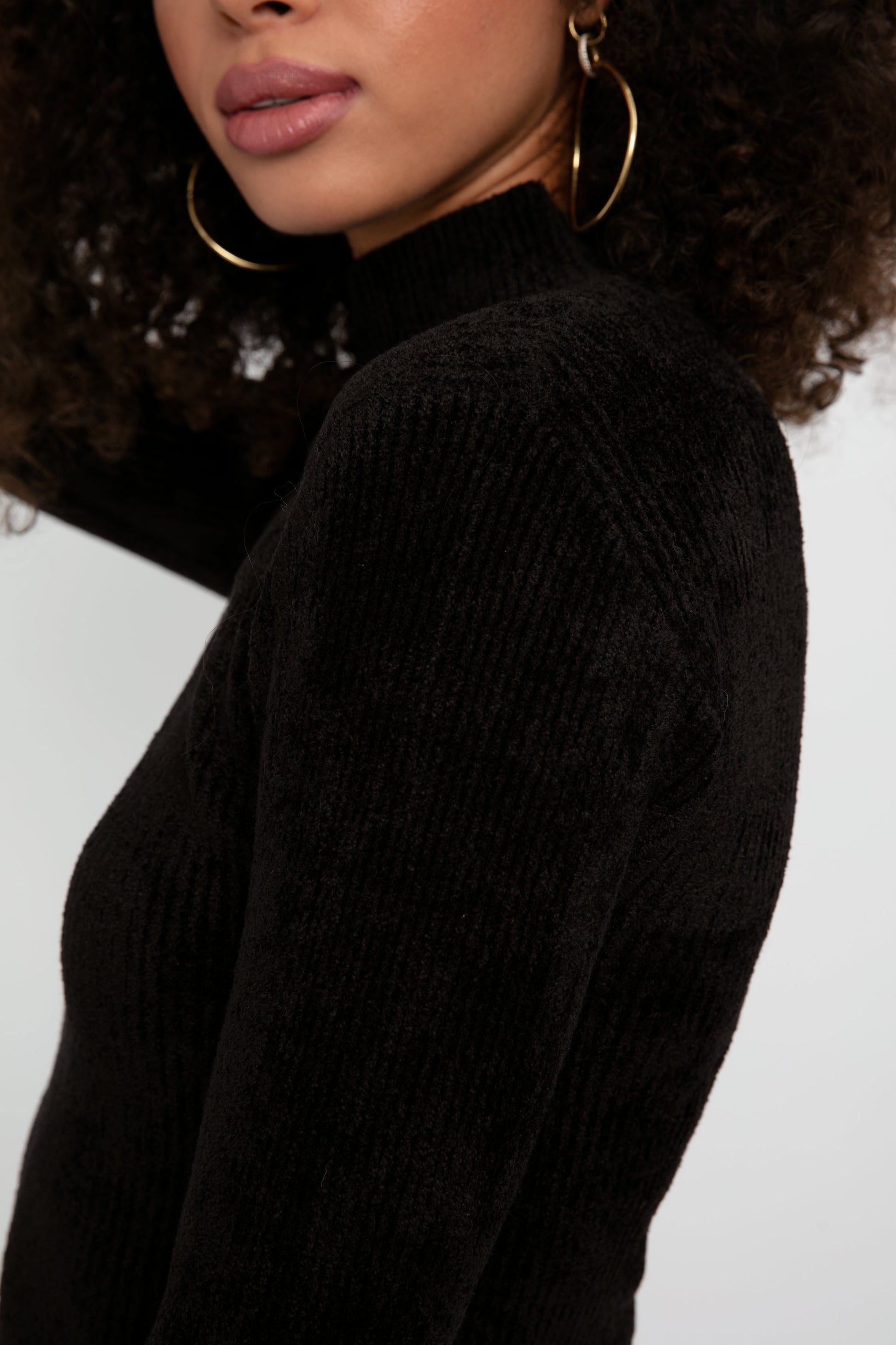 IRO Maissa Mock Neck Top in Black