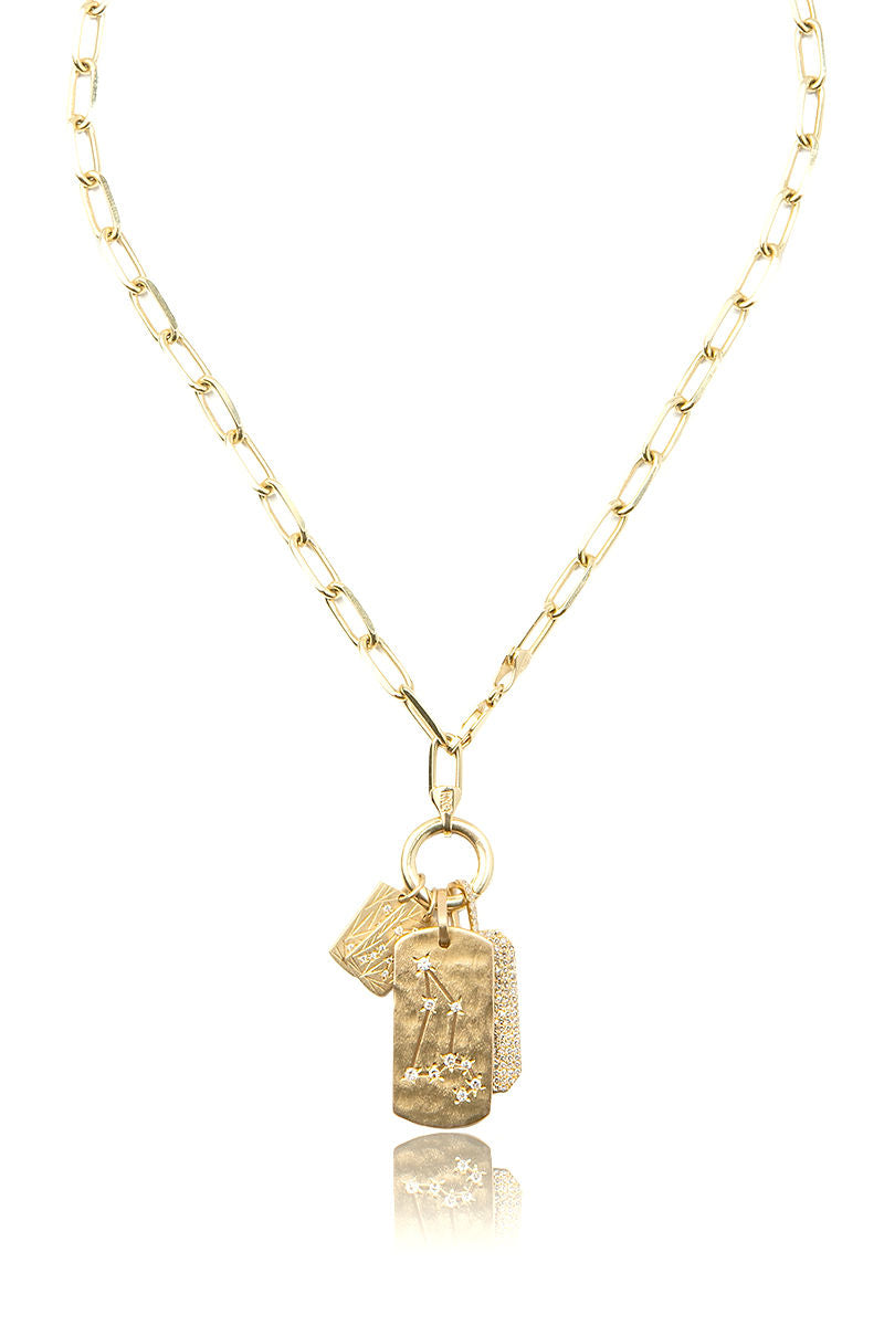 L.A. STEIN Jumbo Paperclip Chain Necklace in Yellow Gold