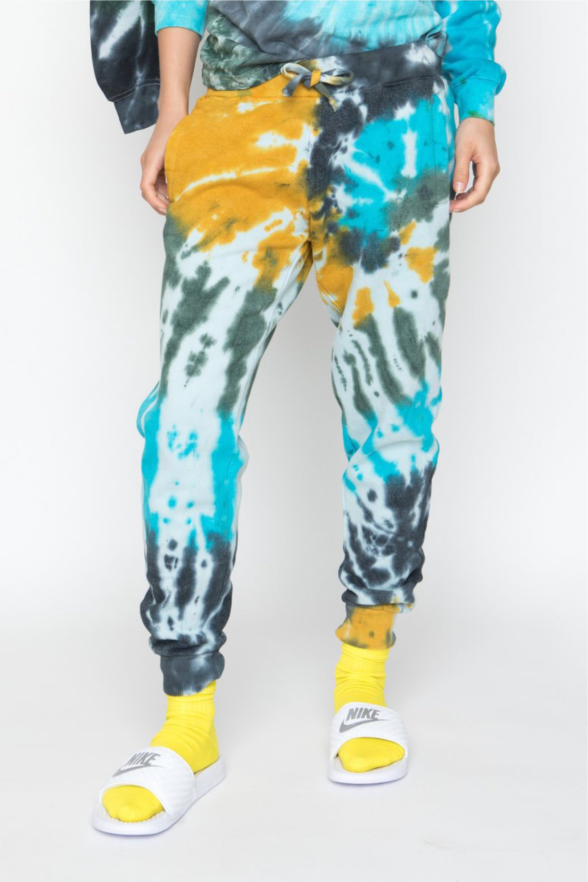 LA DETRESSE Acid Wash Limeade Sweatpants