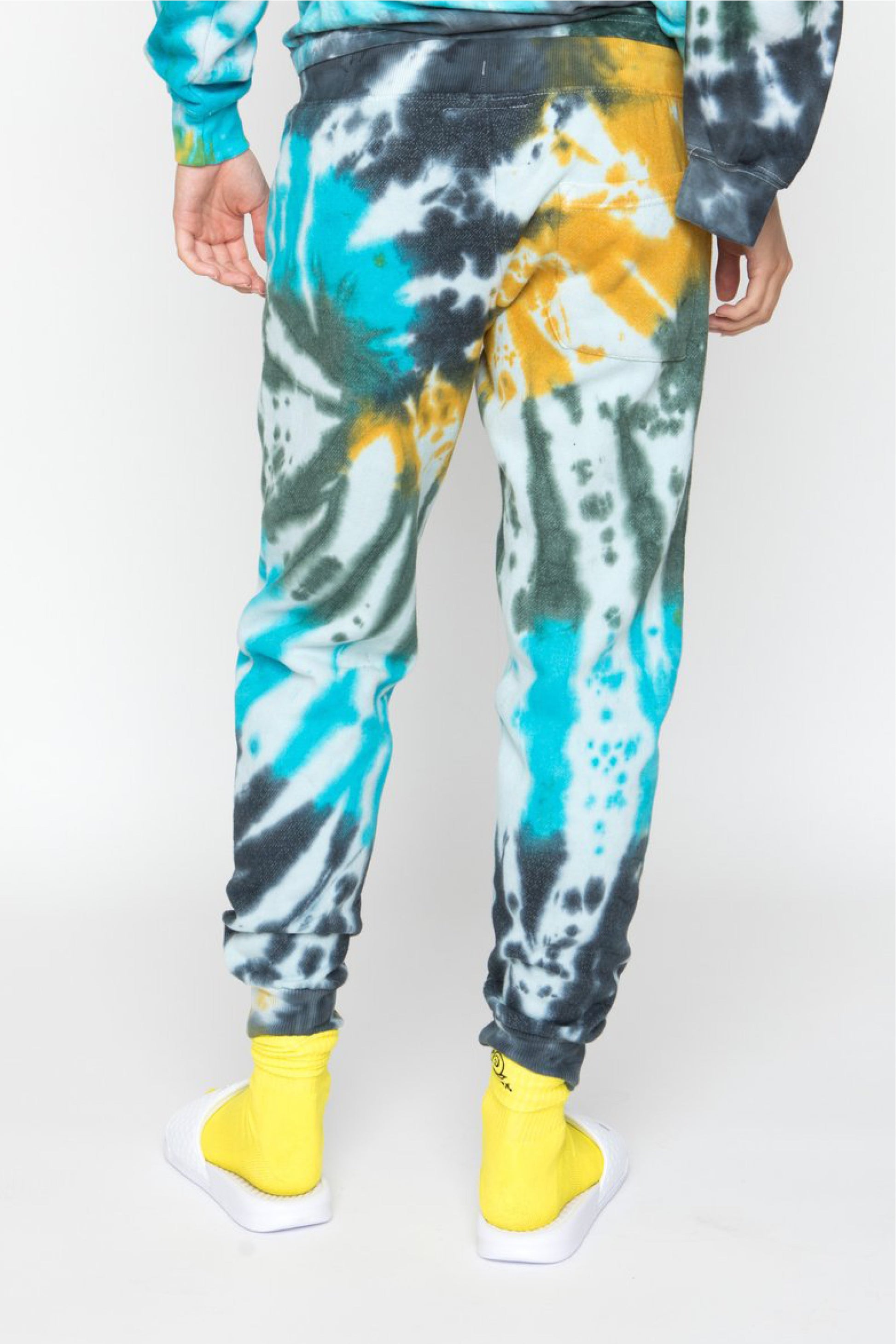 LA DETRESSE Acid Wash Limeade Sweatpants
