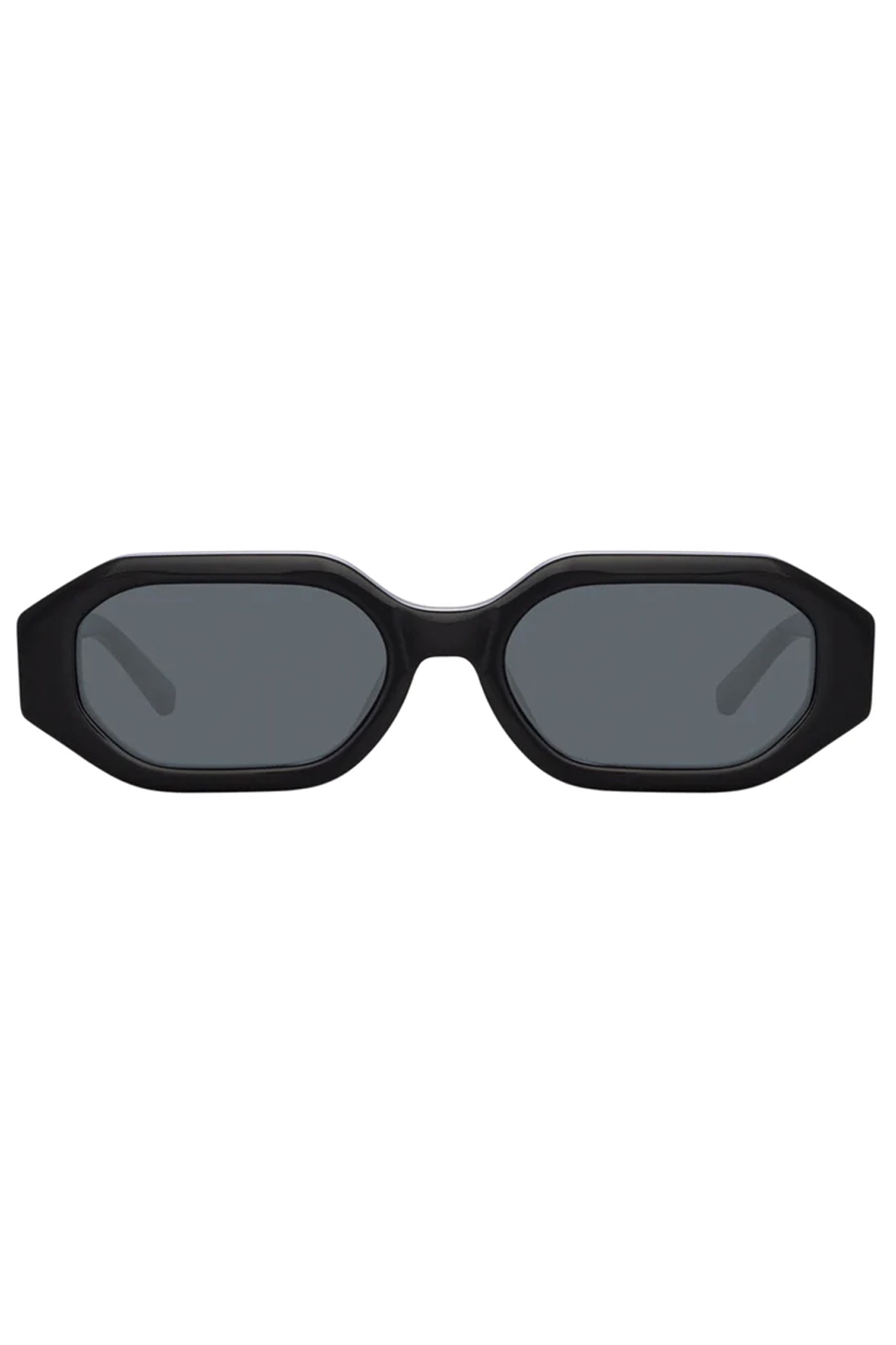 The Attico Irene Angular Sunglasses in Black