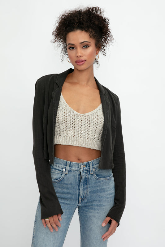 L'AGENCE Ashanti Bolero Jacket in Black