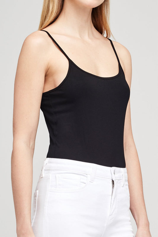 L'AGENCE Ford Spaghetti Strap Bodysuit in Black