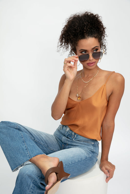 L'AGENCE Lexi Camisole in Honey