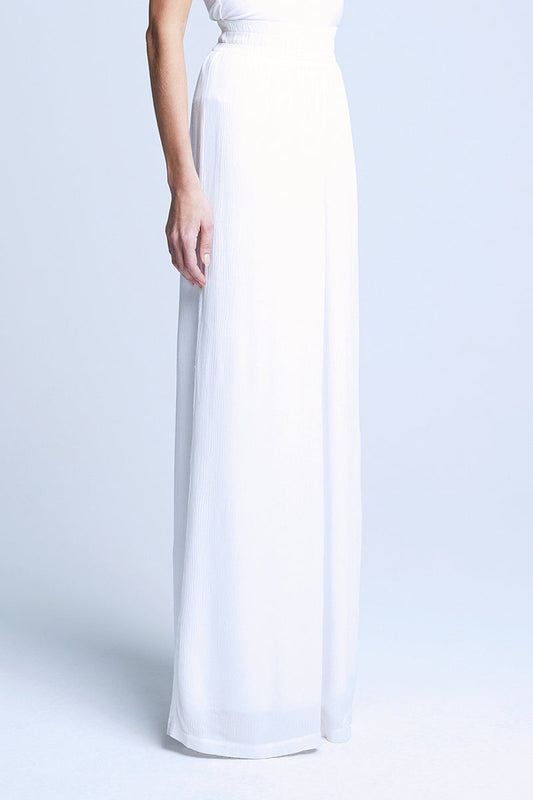 L'AGENCE Nikita Wide Leg Pant in White