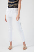 L'AGENCE Margot High Rise Nautical Stripe in Blanc