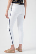 L'AGENCE Margot High Rise Nautical Stripe in Blanc