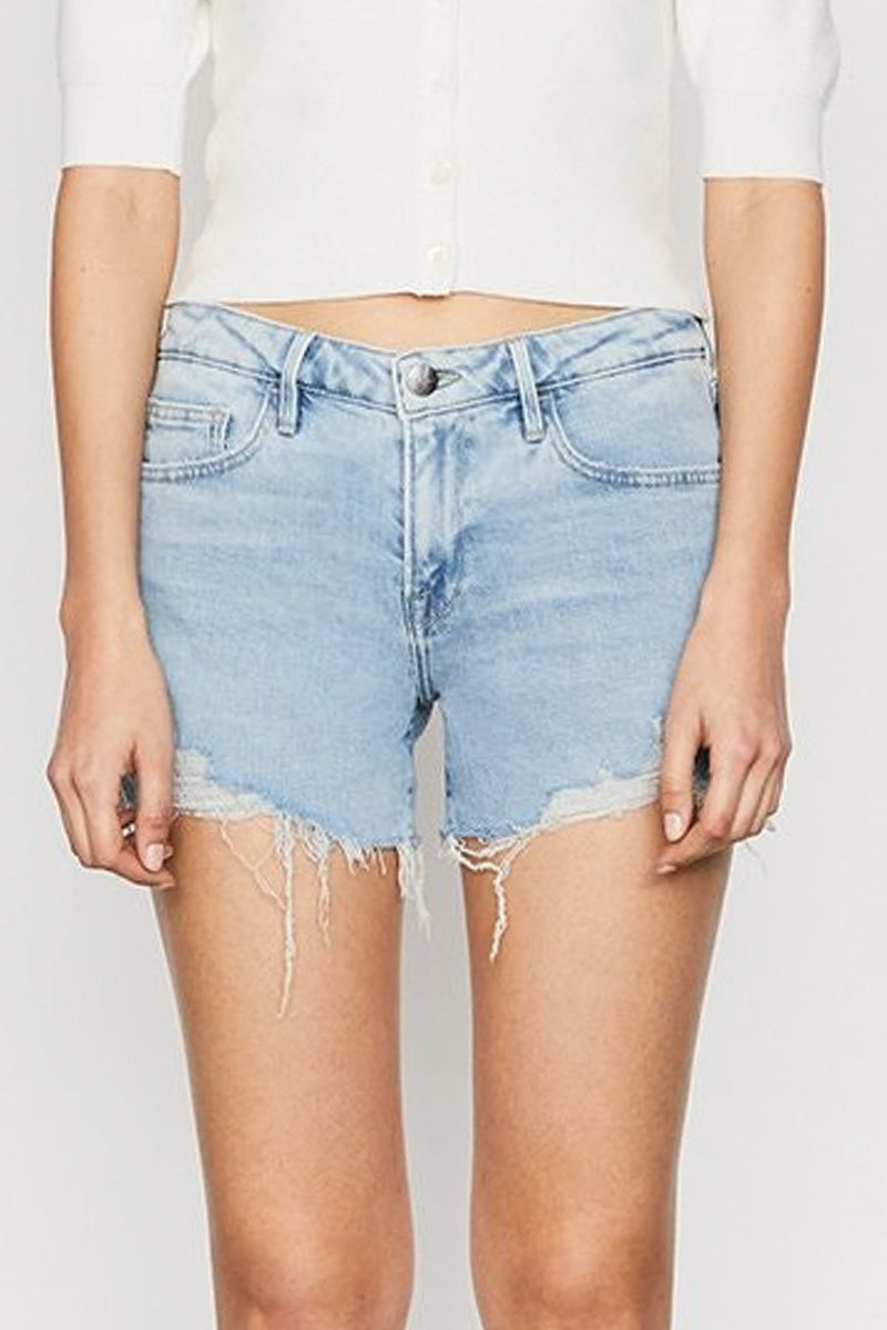 FRAME Le Grand Garcon Short in Raw Fray Bathe