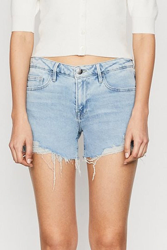 FRAME Le Grand Garcon Short in Raw Fray Bathe