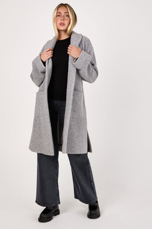 Dafne Coat Jacket in Light Grey