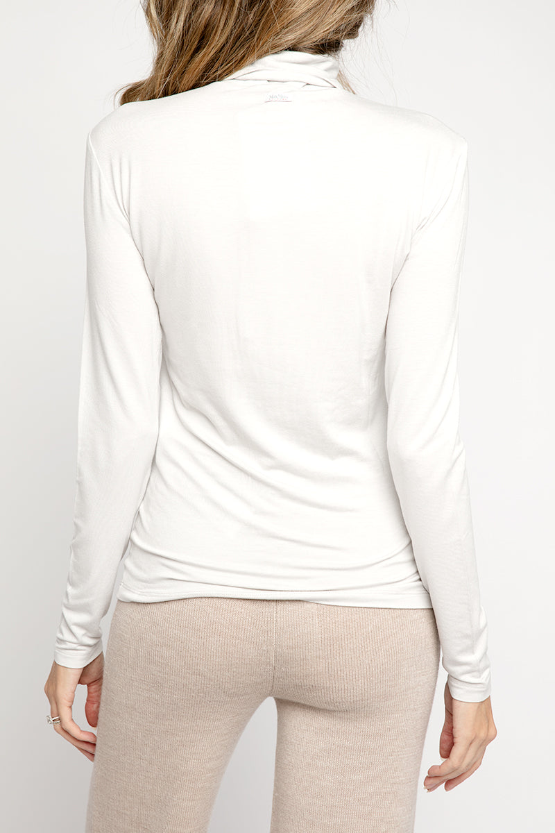 MAX MARA LEISURE Dede Turtleneck Top in Beige