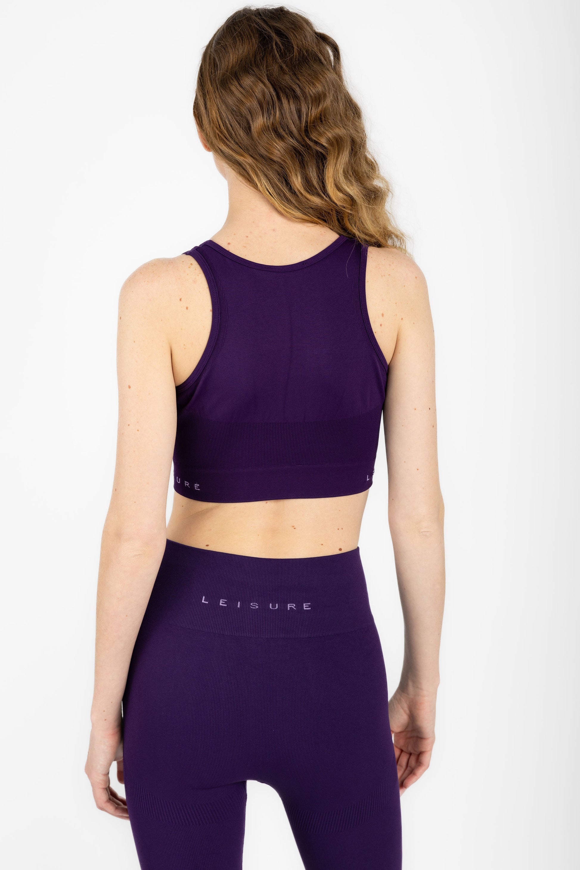 MAX MARA LEISURE Eritea Cropped Tank Top in Purple