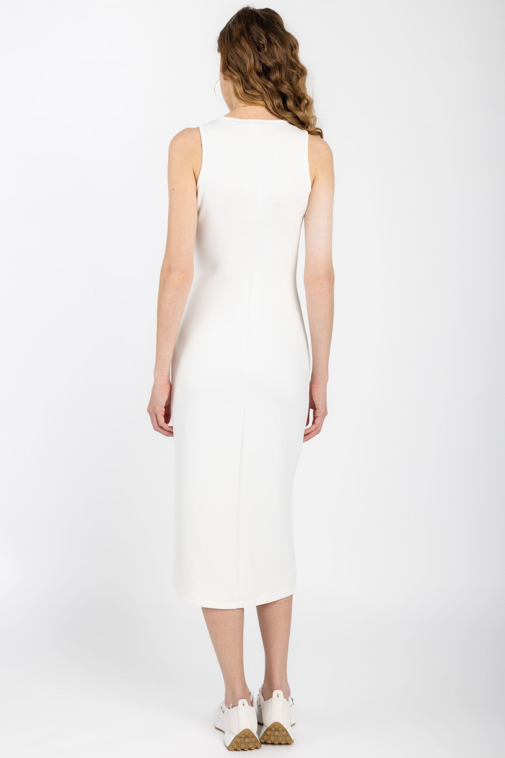 MAX MARA LEISURE Mammola Sleeveless Knit Dress in White