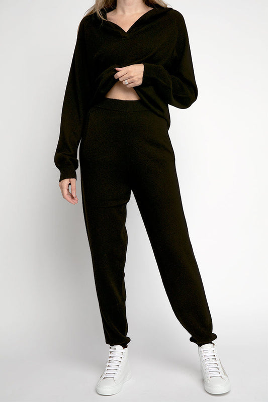 MAX MARA LEISURE Shock Cashmere Track Pant in Black