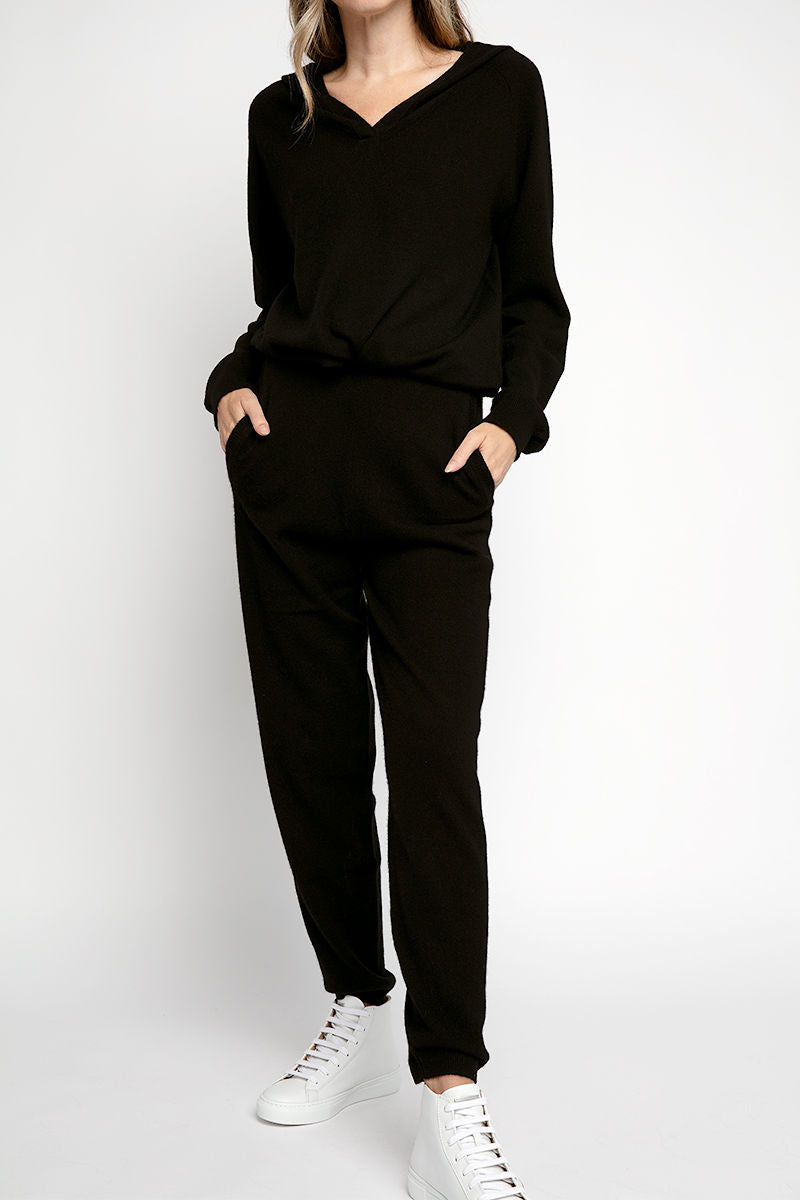 MAX MARA LEISURE Shock Cashmere Track Pant in Black