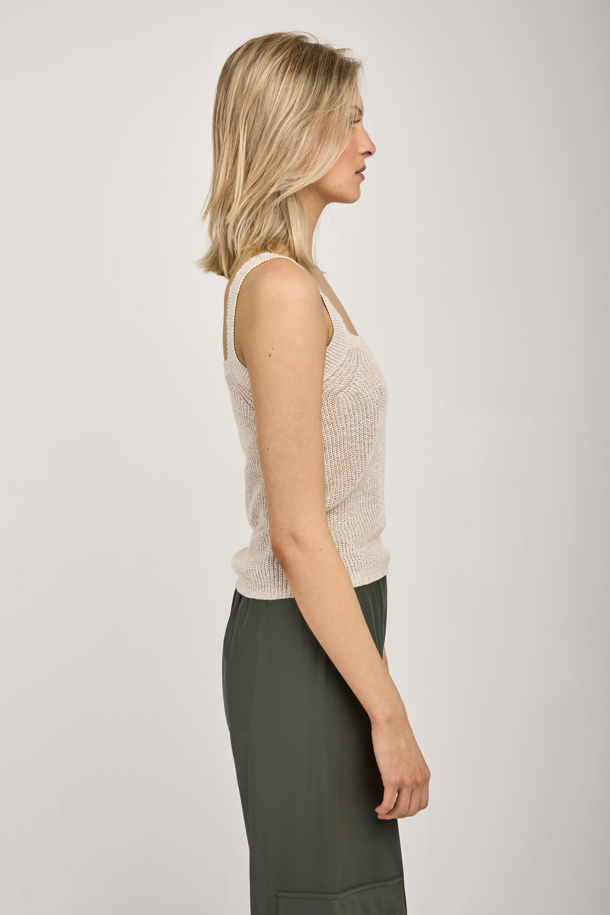 MAX MARA Tenore Knit Cardigan Twinset in Ecru