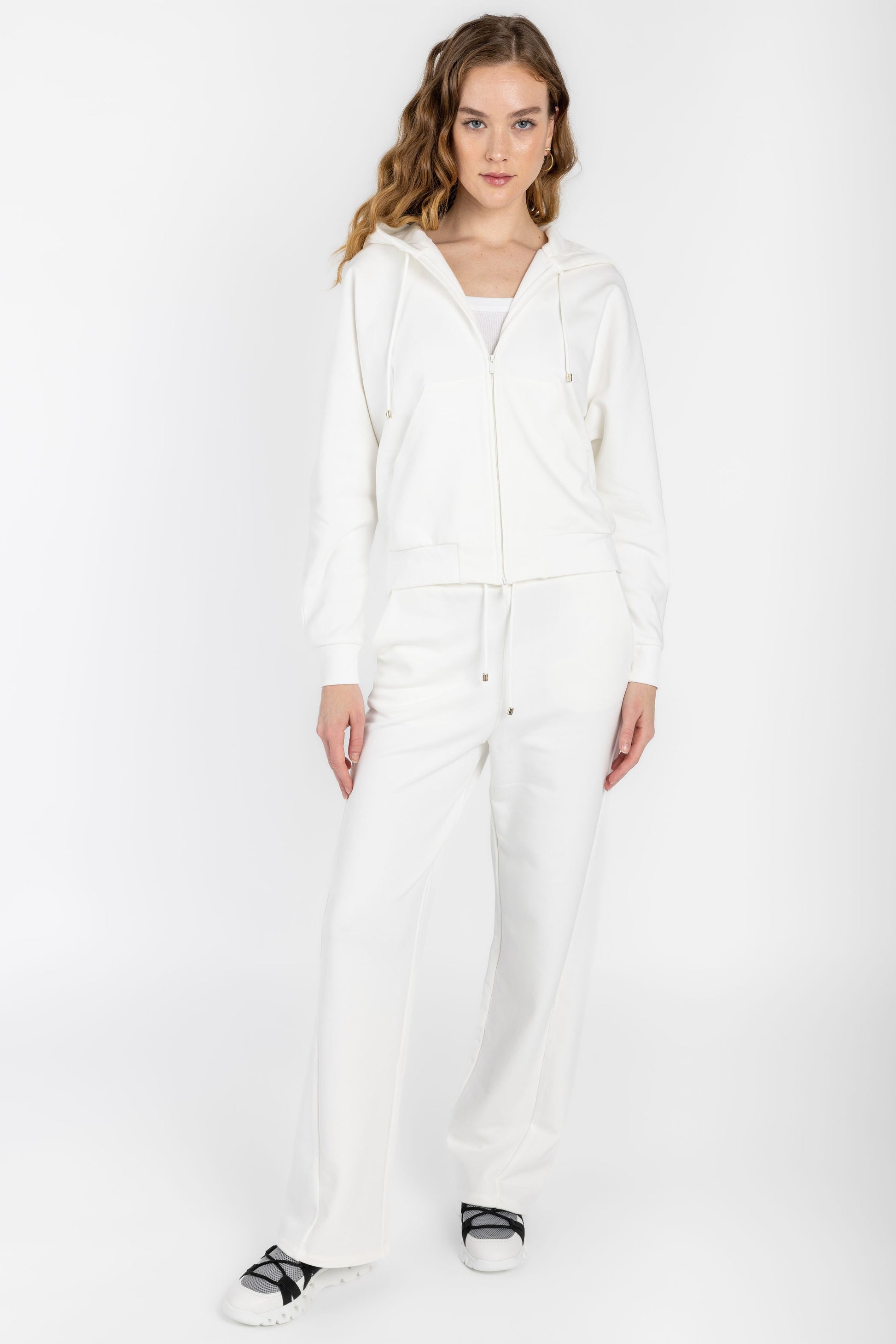 MAX MARA LEISURE Ultra Drawstring Fleece Pant in White
