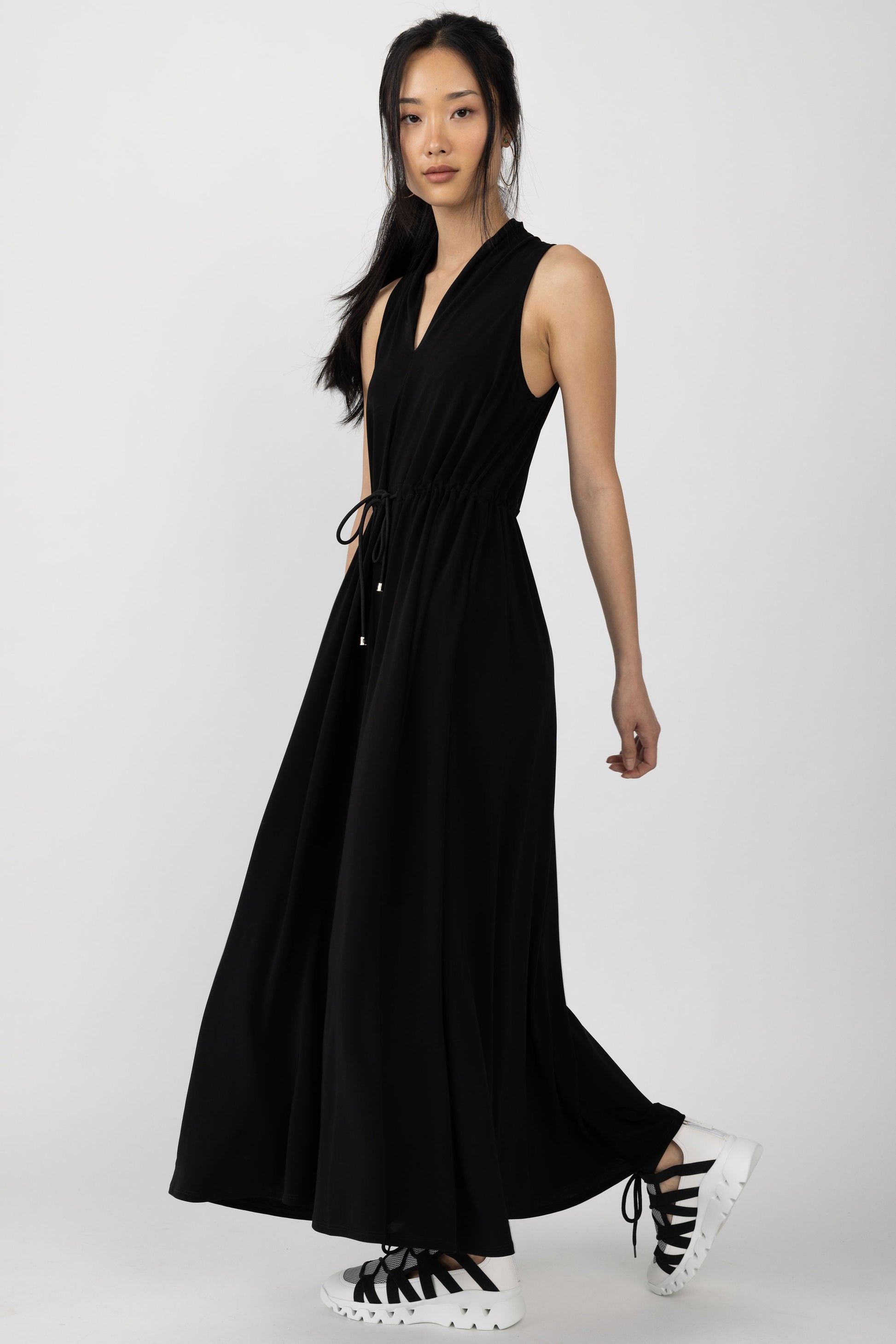 MAX MARA LEISURE Zitto Knit Jersey Dress in Black