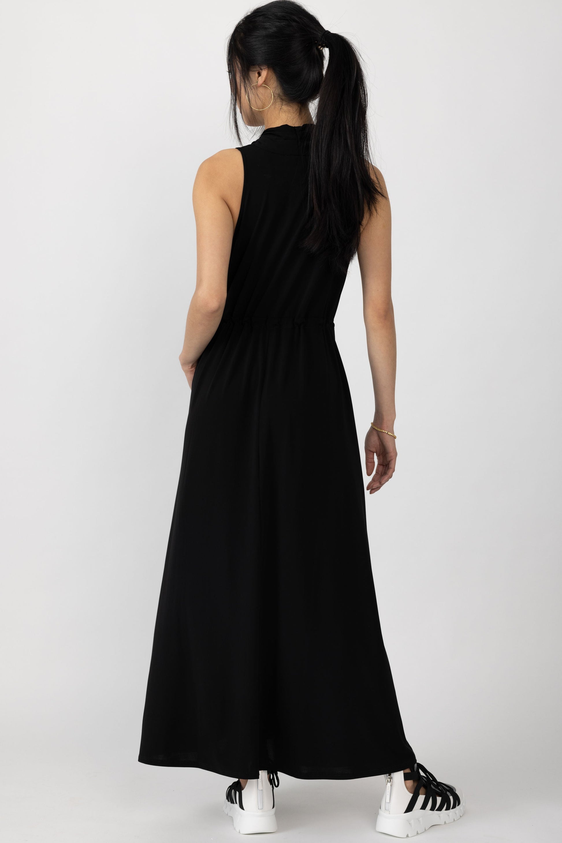 MAX MARA LEISURE Zitto Knit Jersey Dress in Black