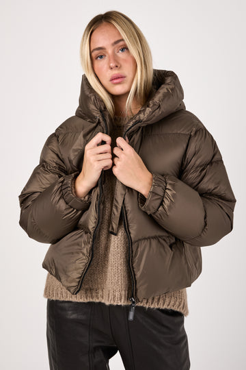 Seie Puffer Jacket in Dark Green