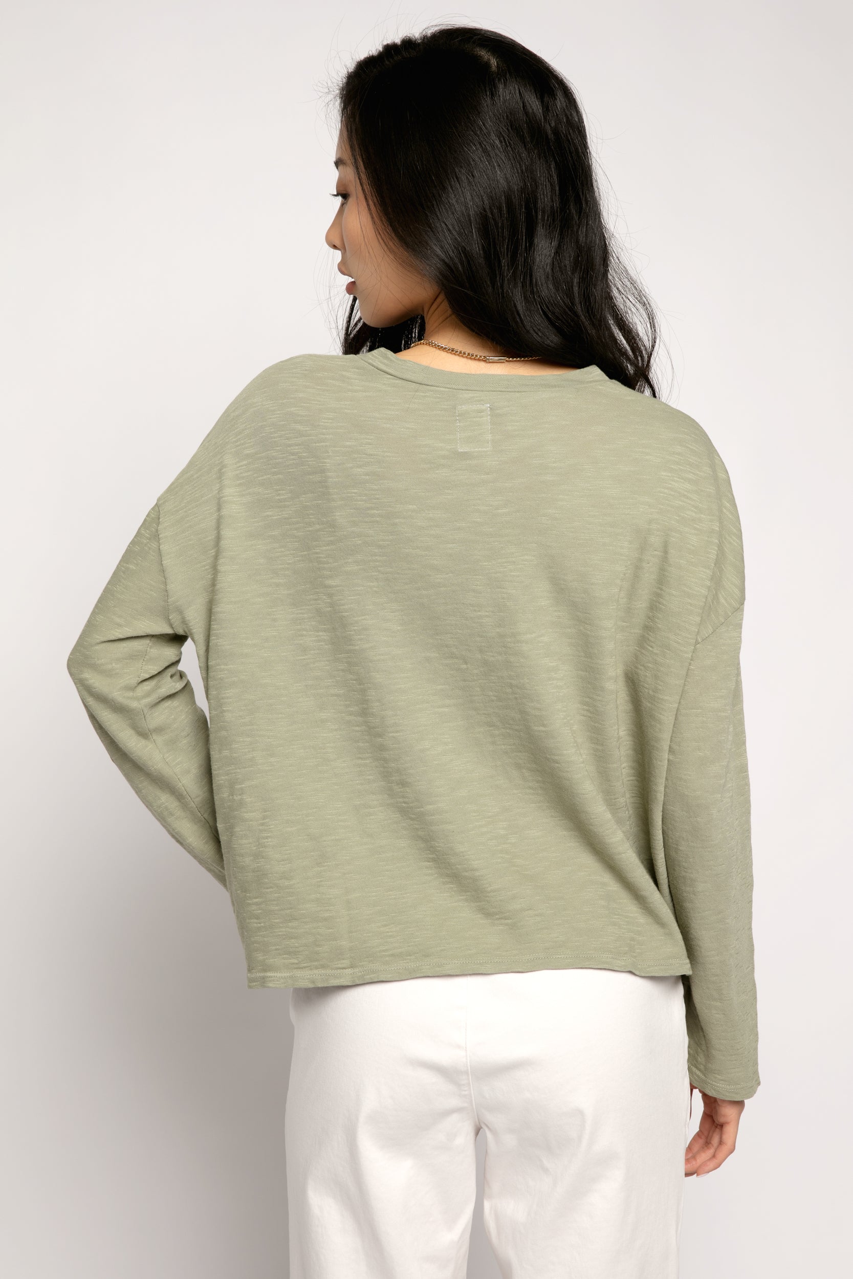 NSF Gene Long Sleeve Tee in Sage