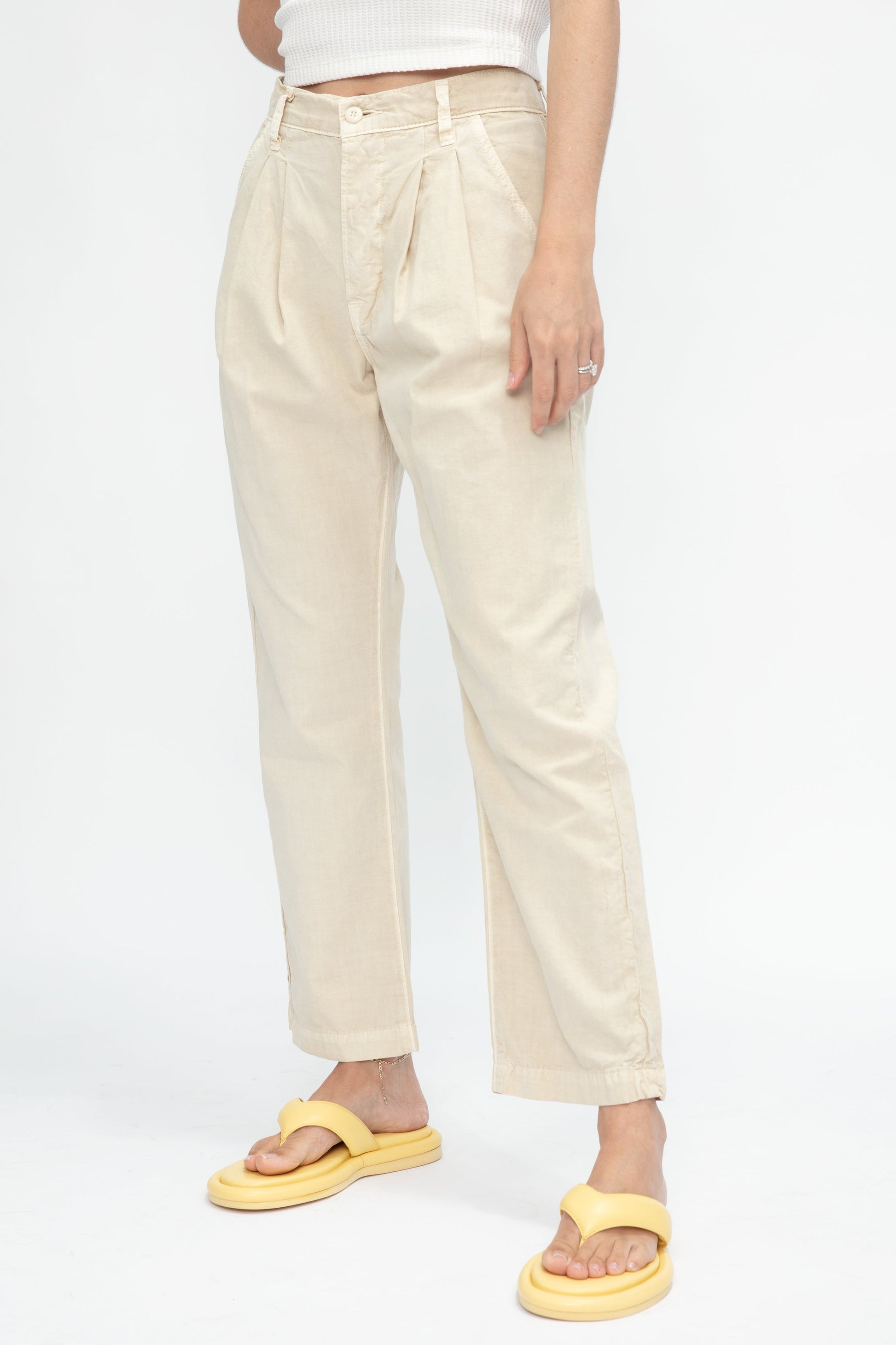NSF Hayden Pleated Pant in Pigment Flour