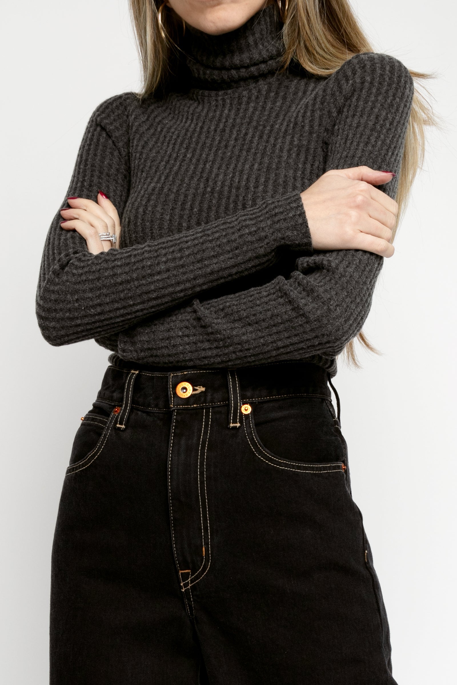 NSF Lani Turtleneck in Charcoal