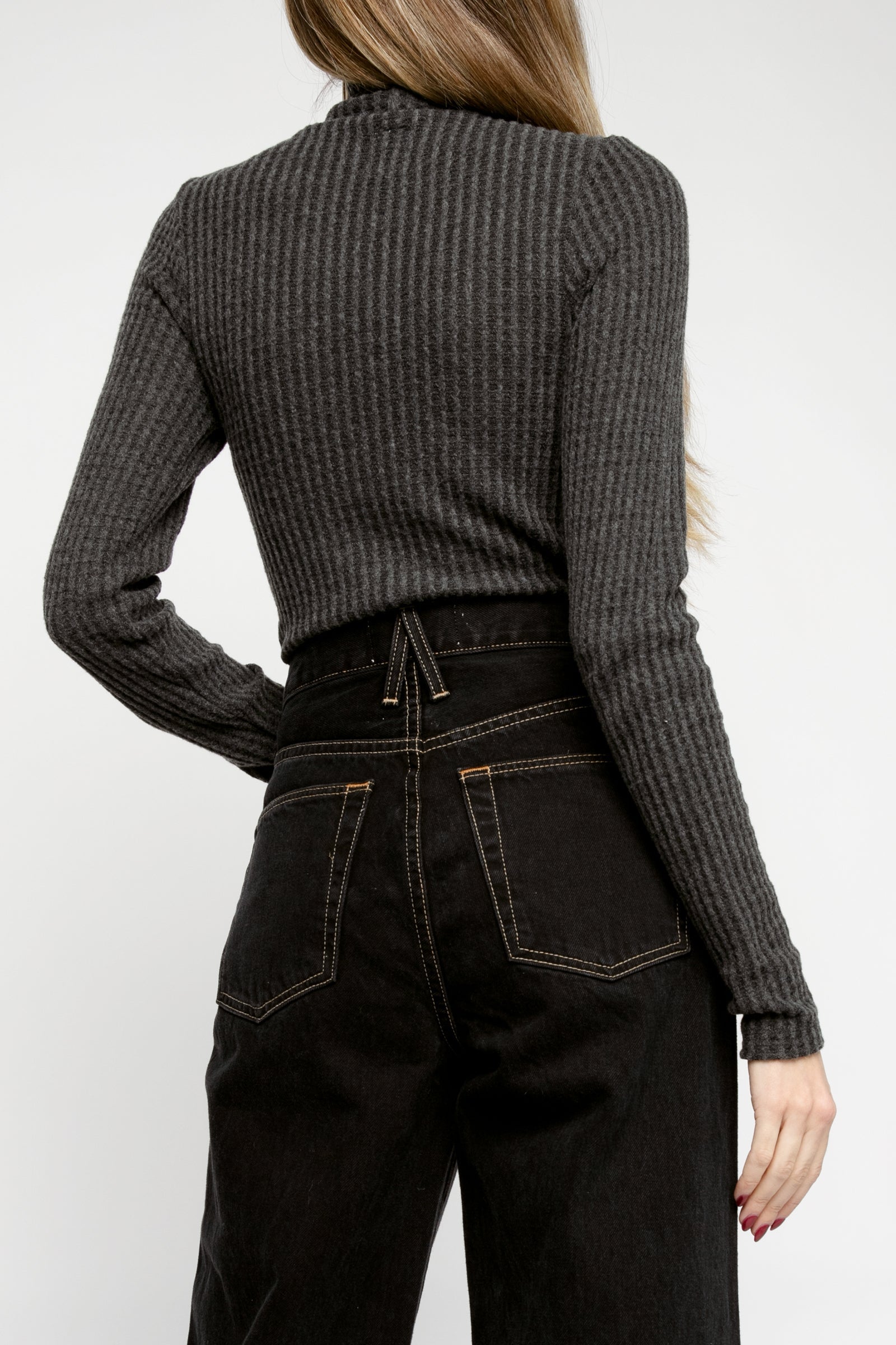 NSF Lani Turtleneck in Charcoal