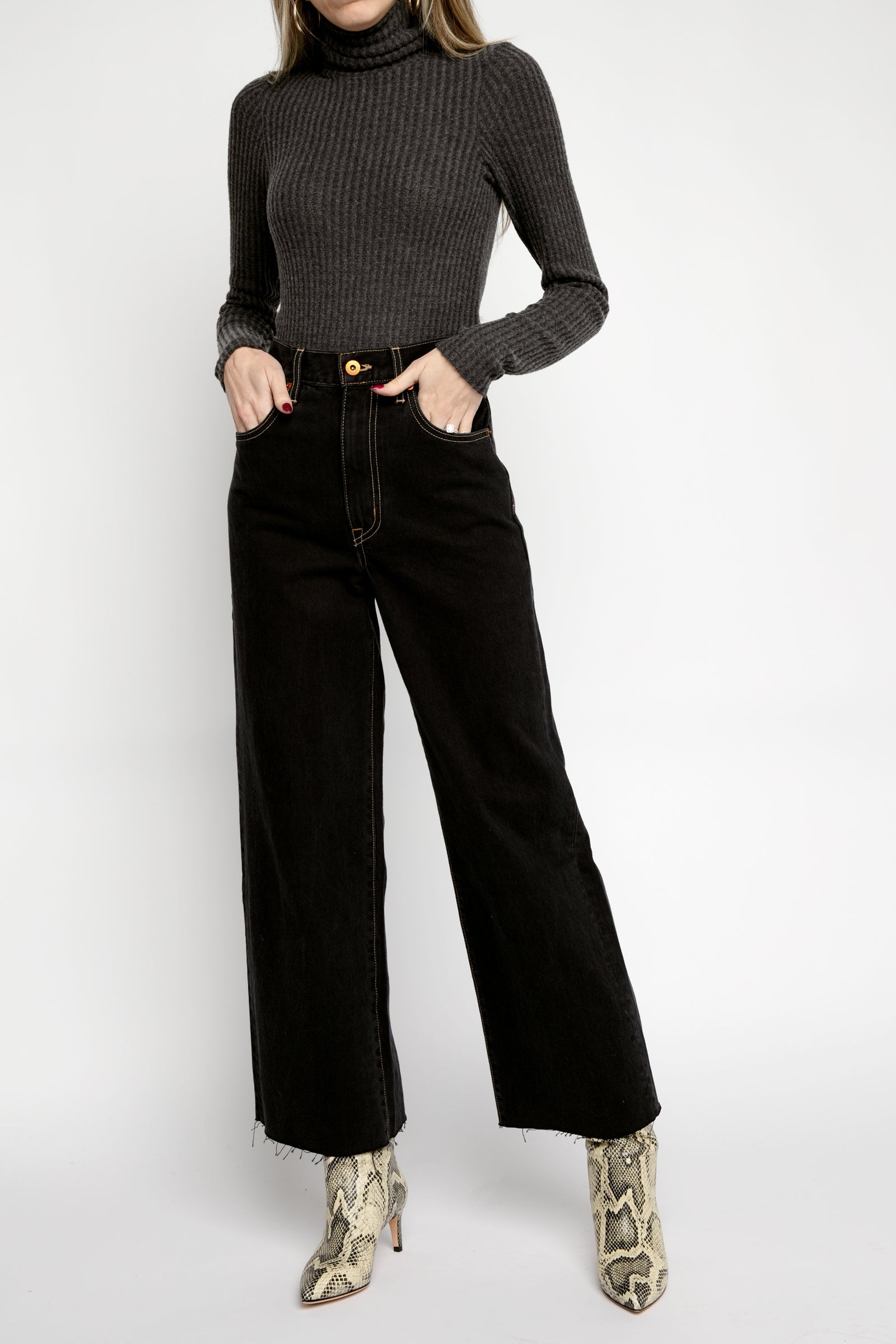 NSF Lani Turtleneck in Charcoal