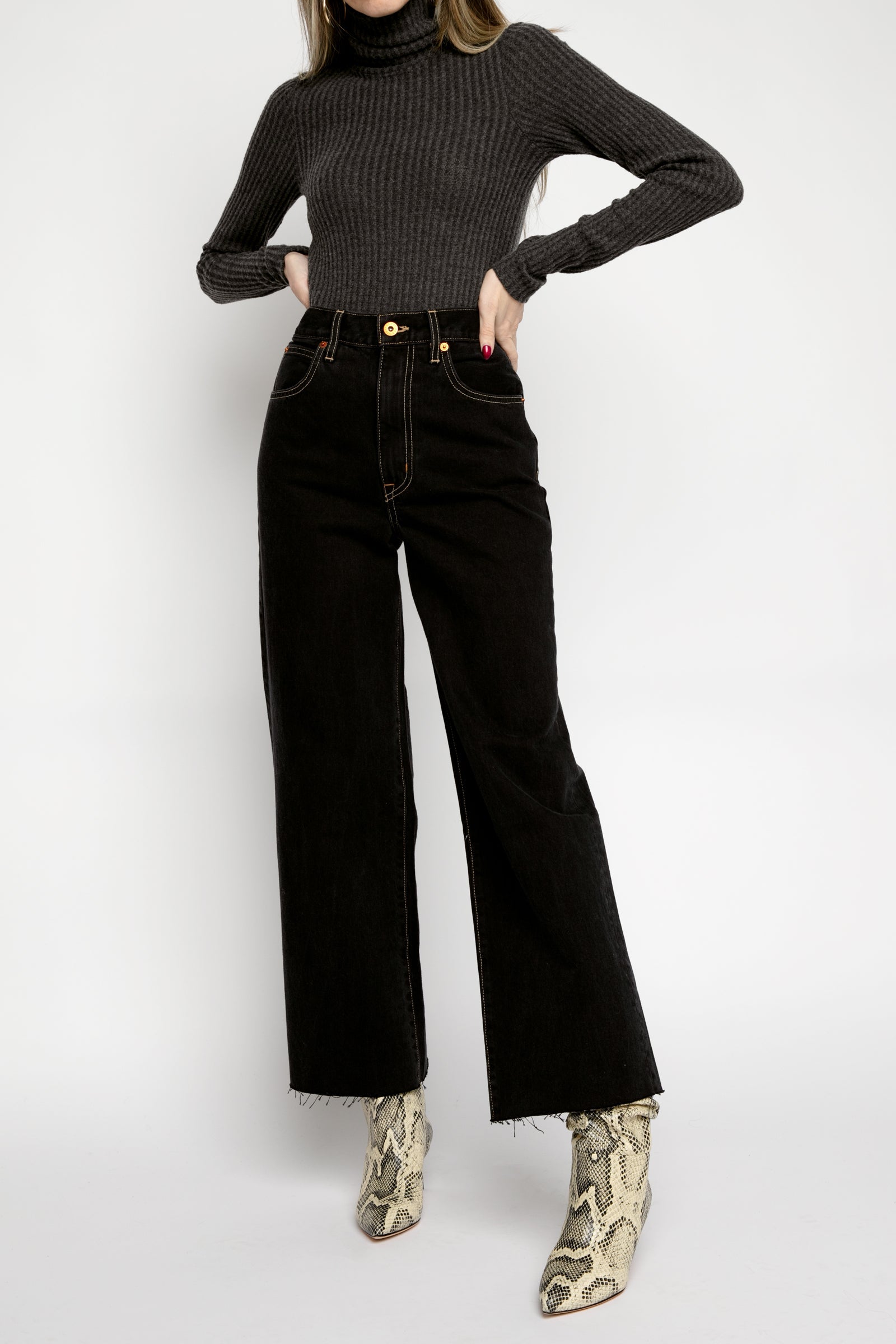 NSF Lani Turtleneck in Charcoal