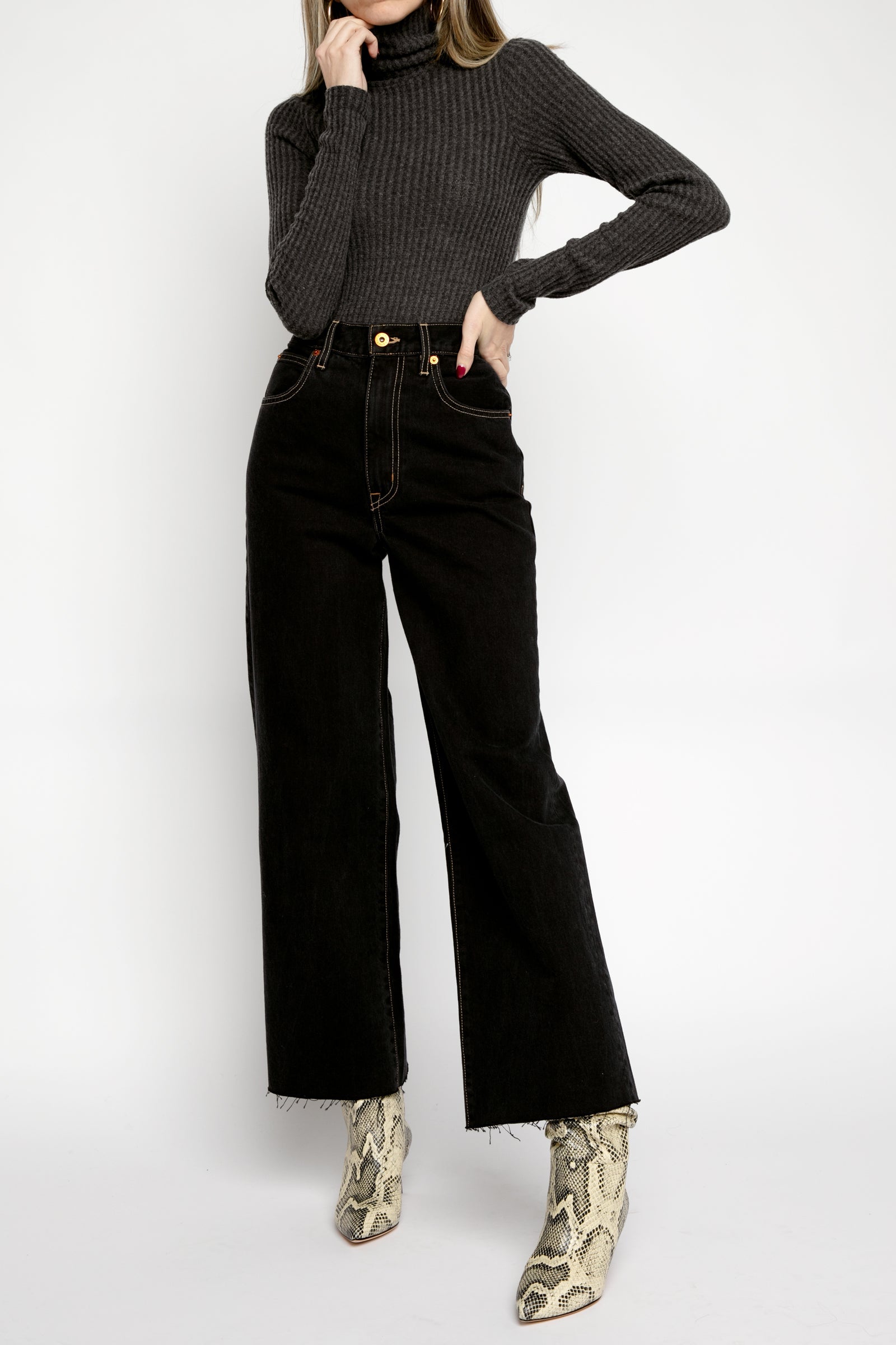NSF Lani Turtleneck in Charcoal