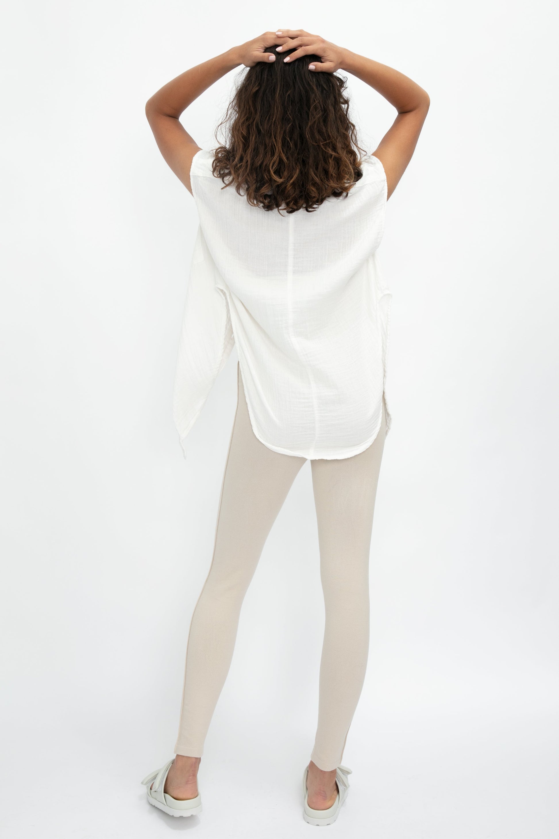 NSF Ruby Button Down Shirt in White