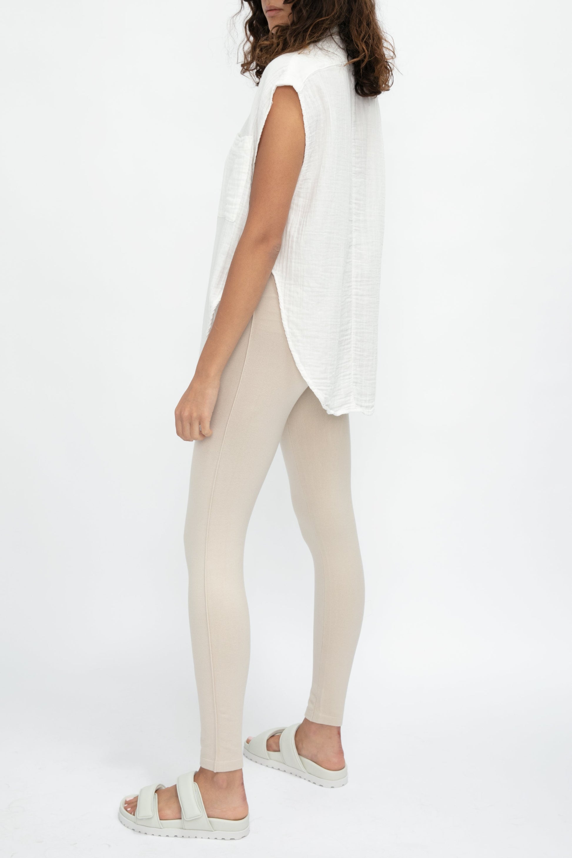 NSF Ruby Button Down Shirt in White