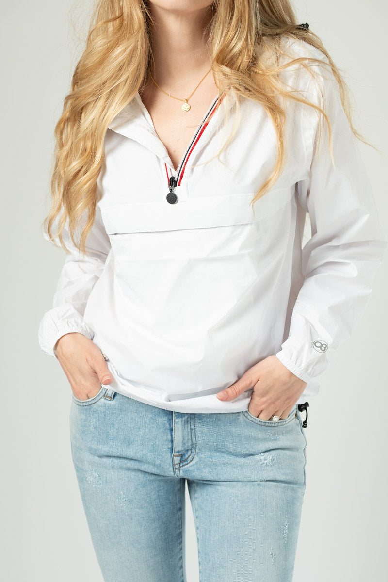 08 LIFESTYLE Unisex Packable Jacket in White