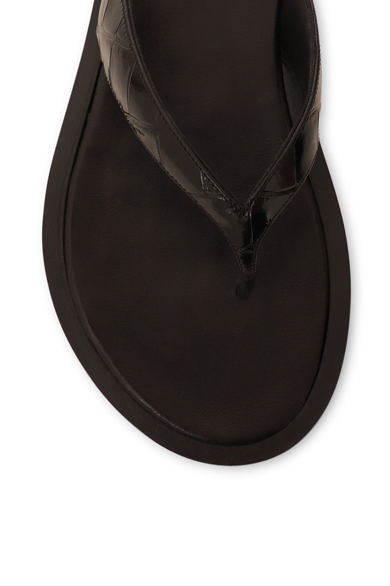 PARIS TEXAS Brooklyn Thong Sandals in Carbone