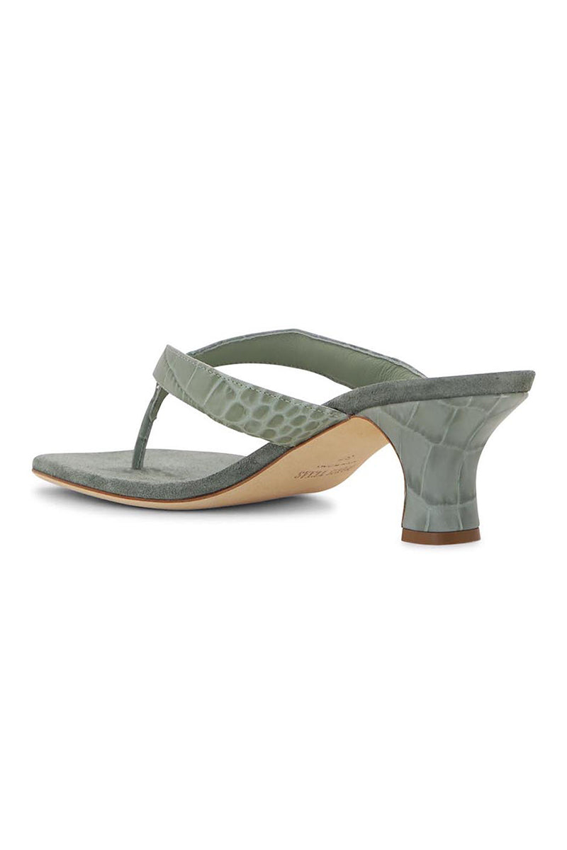 PARIS TEXAS Portofino Thong Mule in Agave Militaire