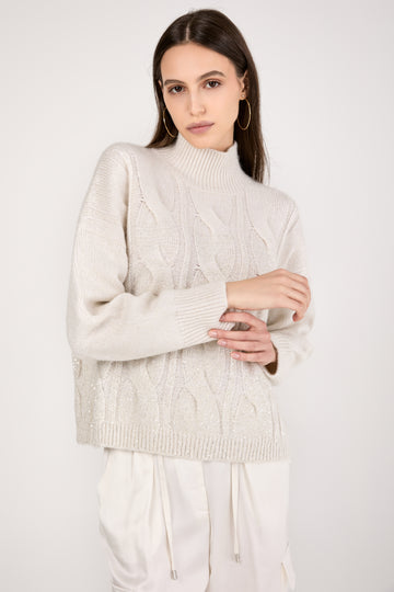 Turtleneck Sweater in Natural White