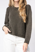 PRIVATE 0204 Cashmere Linen Sweater in Moss