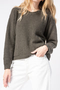 PRIVATE 0204 Cashmere Linen Sweater in Moss
